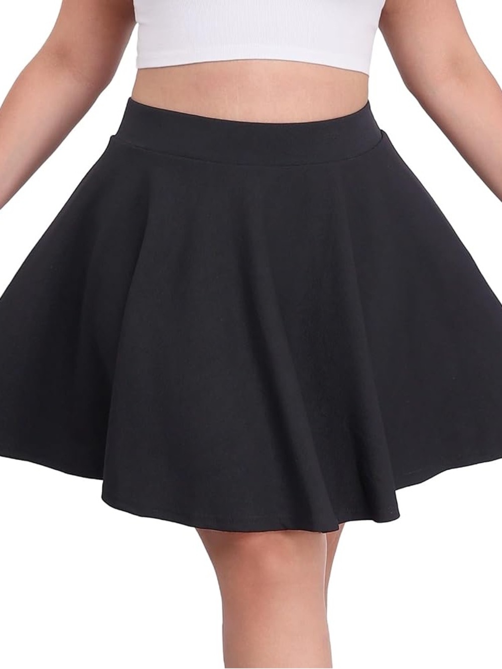 H&M Black Circle Skater Skirt